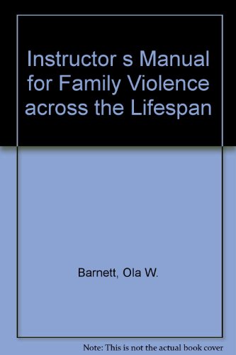 Imagen de archivo de Instructor S Manual for Family Violence Across the Lifespan a la venta por Foggypaws