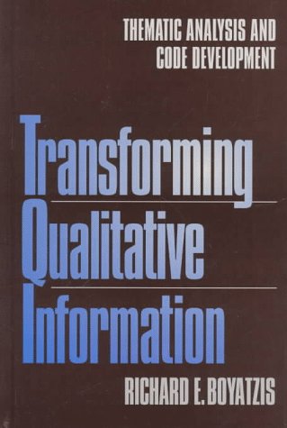 9780761909606: Transforming Qualitative Information: Thematic Analysis and Code Development