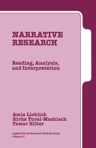 Beispielbild fr Narrative Research: Reading, Analysis, and Interpretation (Applied Social Research Methods) zum Verkauf von SecondSale