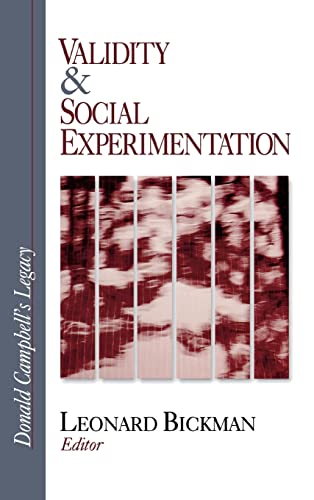 9780761911609: Validity & Social Experimentation: Donald Campbell's Legacy