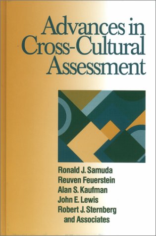 Advances in Cross-Cultural Assessment (9780761912125) by Samuda, Ronald J.; Feuerstein, Reuven; Kaufman, Alan S.; Lewis, John E.; Sternberg, Robert J.; Associates, N/a