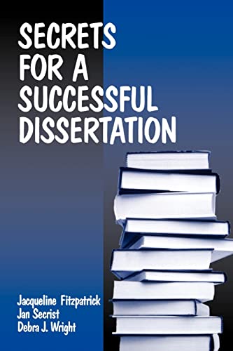 Imagen de archivo de Secrets for a Successful Dissertation a la venta por Better World Books: West