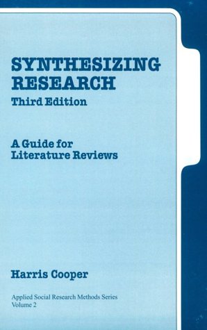 Beispielbild fr Synthesizing Research: A Guide for Literature Reviews (Applied Social Research Methods) zum Verkauf von BooksRun