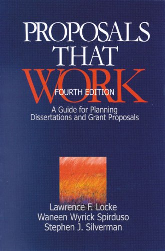 Beispielbild fr Proposals That Work: A Guide for Planning Dissertations and Grant Proposals zum Verkauf von HPB Inc.