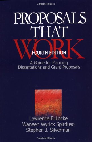 Beispielbild fr Proposals That Work: A Guide for Planning Dissertations and Grant Proposals zum Verkauf von Wonder Book