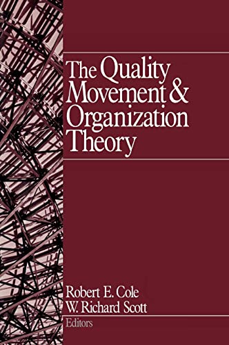 Beispielbild fr The Quality Movement and Organization Theory zum Verkauf von BooksRun