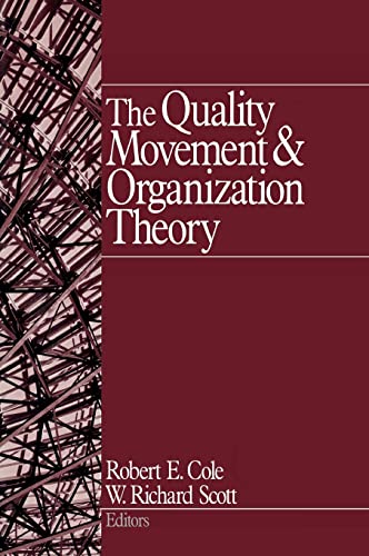 Imagen de archivo de Quality Movement and Organizational Theory a la venta por Revaluation Books