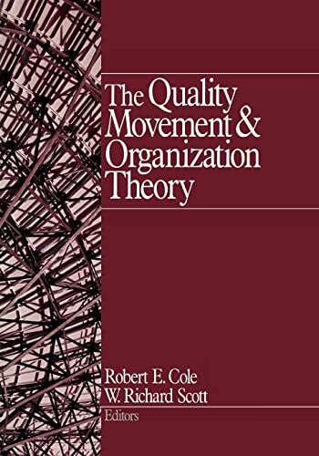 Imagen de archivo de The Quality Movement and Organization Theory a la venta por Better World Books: West