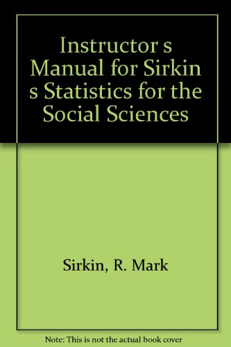 9780761920076: Statistics for the Social Sciences