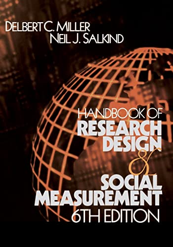 9780761920465: Handbook of Research Design and Social Measurement