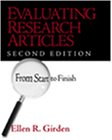 9780761922131: Evaluating Research Articles from Start to Finish