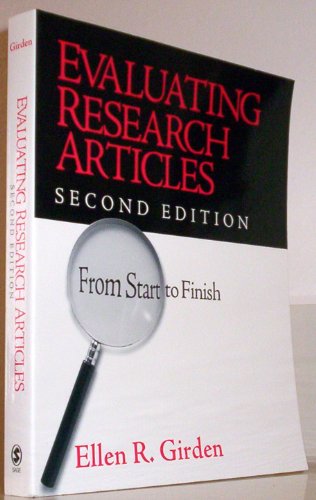 9780761922148: Evaluating Research Articles from Start to Finish