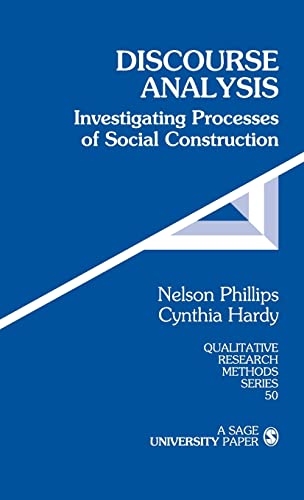 Imagen de archivo de Discourse Analysis : Investigating Processes of Social Construction a la venta por Better World Books