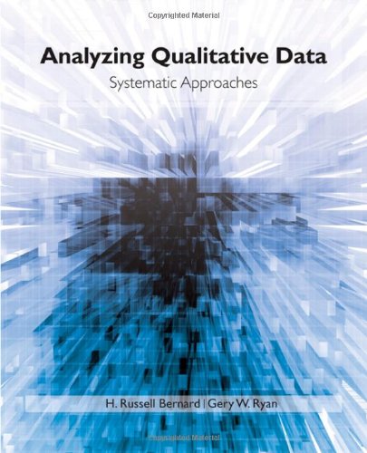 9780761924906: Analyzing Qualitative Data: Systematic Approaches