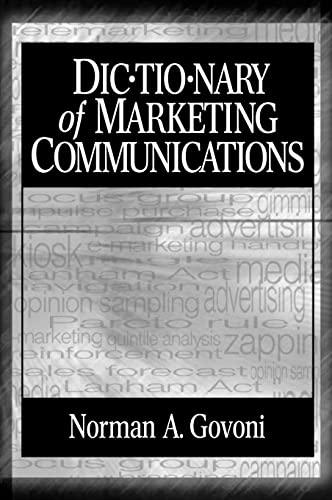 Stock image for Dictionary of Marketing Communications for sale by Better World Books