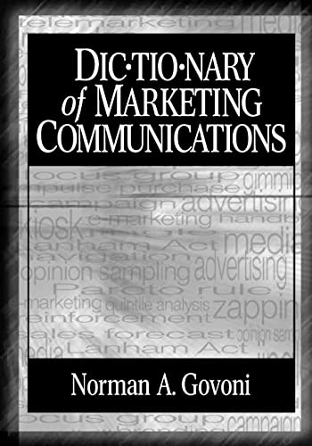 Stock image for Dictionary of Marketing Communications for sale by Better World Books: West