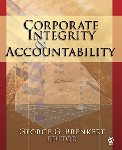 Imagen de archivo de Corporate Integrity and Accountability a la venta por Better World Books