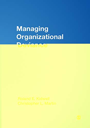 Imagen de archivo de Managing Organizational Deviance a la venta por Anybook.com