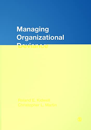 Stock image for Managing Organizational Deviance for sale by Anybook.com