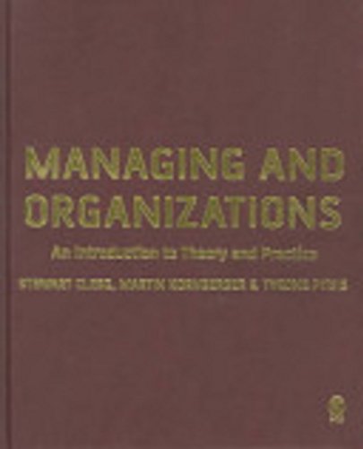 Beispielbild fr Managing and Organizations: An Introduction to Theory and Practice zum Verkauf von Anybook.com