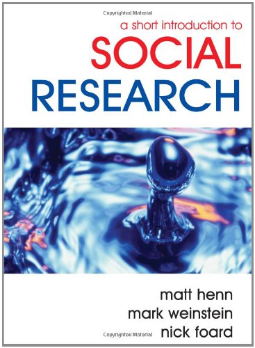 Imagen de archivo de A Short Introduction to Social Research a la venta por Better World Books