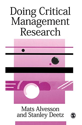 9780761953326: Doing Critical Management Research (SAGE series in Management Research)