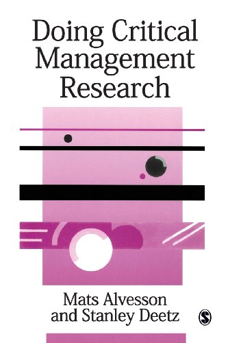 Imagen de archivo de Doing Critical Management Research a la venta por Better World Books