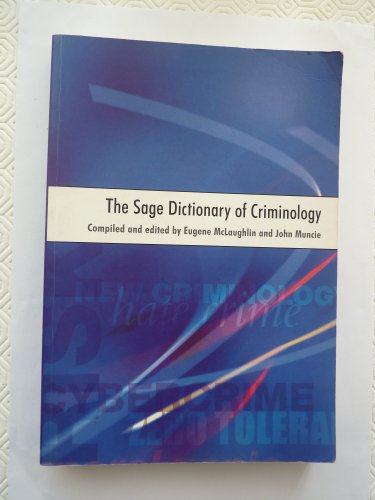 Beispielbild fr The SAGE Dictionary of Criminology zum Verkauf von WorldofBooks