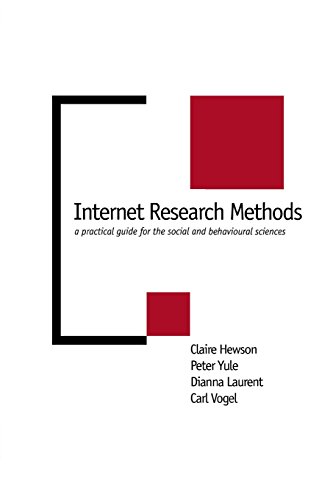 Beispielbild fr Internet Research Methods: A Practical Guide for the Social and Behavioural Sciences (New Technologies for Social Research series) zum Verkauf von BookHolders