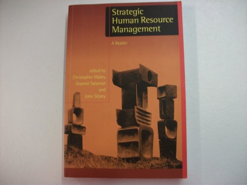 Beispielbild fr Strategic Human Resource Management : A Reader zum Verkauf von Better World Books