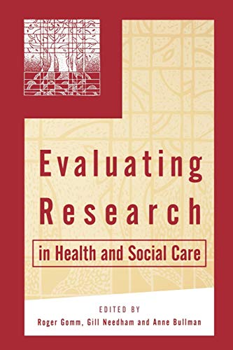 Imagen de archivo de Evaluating Research in Health and Social Care a la venta por Better World Books
