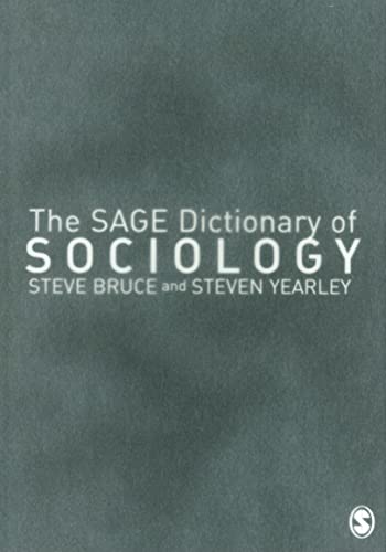 Imagen de archivo de The SAGE Dictionary of Sociology a la venta por HPB-Red