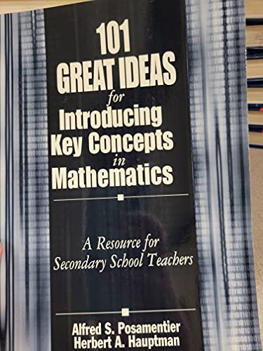 Beispielbild fr 101 Great Ideas for Introducing Key Concepts in Mathematics : A Resource for Secondary School Teachers zum Verkauf von Better World Books