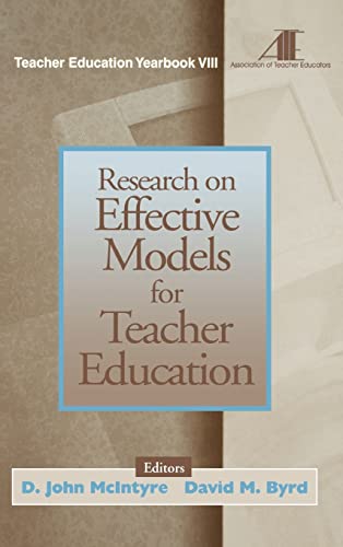 Beispielbild fr Research on Effective Models for Teacher Education : Teacher Education Yearbook VIII zum Verkauf von Better World Books