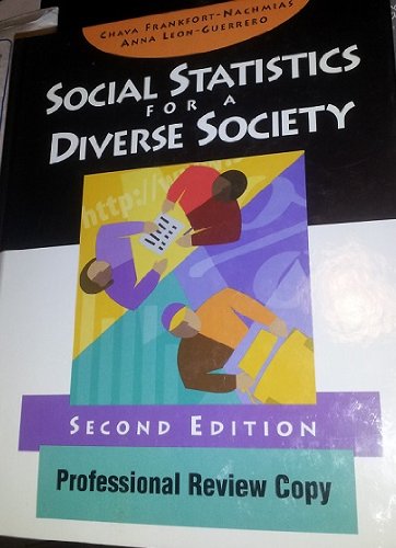 Stock image for Social Statistics for a Diverse Society for sale by Better World Books