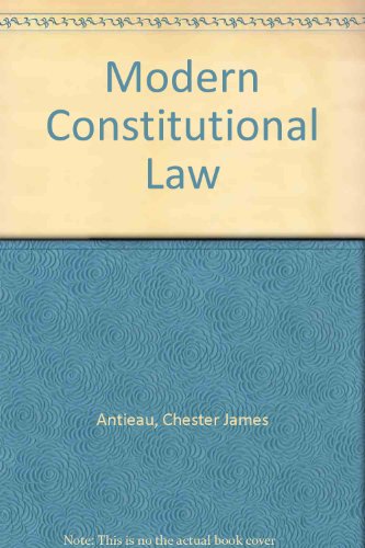 Beispielbild fr Modern Constitutional Law zum Verkauf von Mispah books