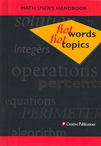 Imagen de archivo de Hot Words, Hot Topics: Math User's Handbook a la venta por Your Online Bookstore