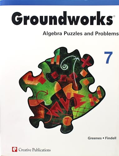 Imagen de archivo de Groundworks: Algebra Puzzles and Problems Teacher Resource Book Grade 7 a la venta por HPB-Red
