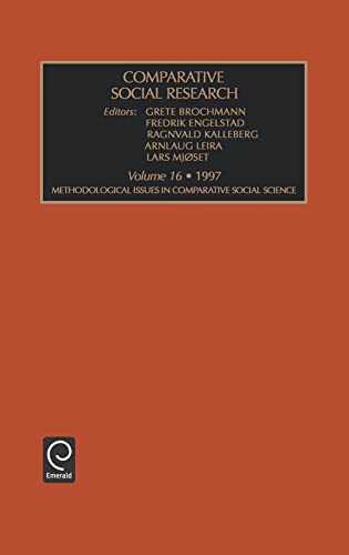 Imagen de archivo de Comparative Social Research: v. 16 (Comparative Social Research) a la venta por Phatpocket Limited