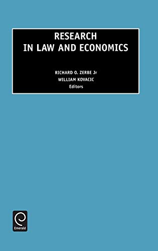 Imagen de archivo de Research in Law and Economics (Vol. 19) a la venta por RWL GROUP  (Booksellers)