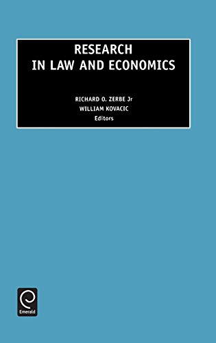 Stock image for Research in Law and Economics (Vol. 19) for sale by RWL GROUP  (Booksellers)