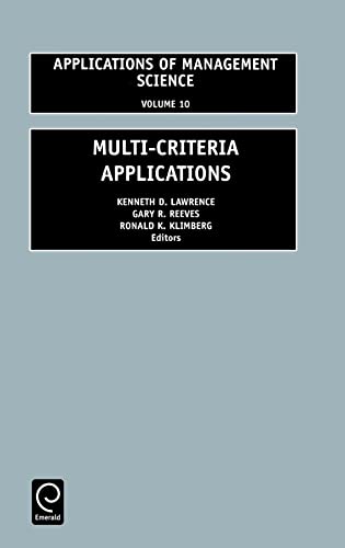 Beispielbild fr Multi-Criteria Applications zum Verkauf von Blackwell's