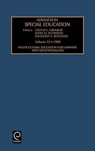 Multicultural Education for Learners with Exceptionalities: Multicutural Education for Learners With Exceptionalities: 12 (Advances in Special Education) - Obiakor, Festus E.; Schwenn, John O.