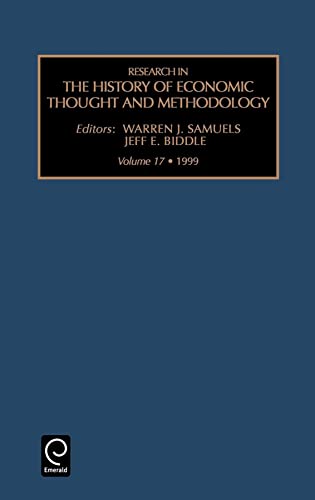 Beispielbild fr Research in the History of Economic Thought and Methodology, Volume 17 : Volume 17 (Research in the History of Economic Thought and Methodology) . History of Economic Thought and Methodology) Samuels, Warren J.; Biddle, Jeff E. and Ainsworth, A. W. zum Verkauf von CONTINENTAL MEDIA & BEYOND