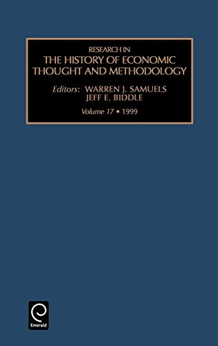 9780762304356: Research in the History of Economic Thought & Methodology, 1999 (17): Vol 17
