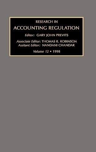 Stock image for Research in Accounting Regulation 1998 v 12 Research in Accounting Regulation S for sale by PBShop.store US