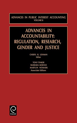 9780762305186: Advances in Accountability: Regulation, Research, Gender and Justice