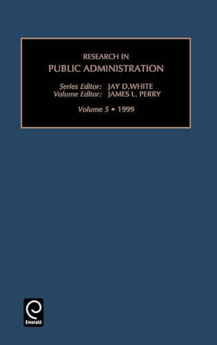 Stock image for Research in Public Administration: Vol 5 for sale by Blackwell's