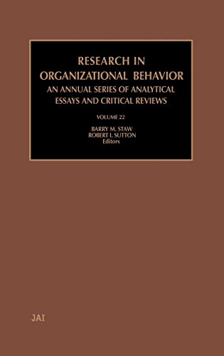 Imagen de archivo de Research in Organizational Behavior a la venta por Ria Christie Collections