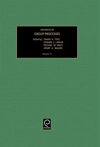 9780762306510: Advances in Group Processes: 17